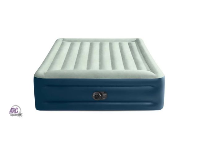 Lot 56-780223 - New tested and holds air Intex Elevated 18" Pillow Rest Queen Air Mattress with Internal Pump