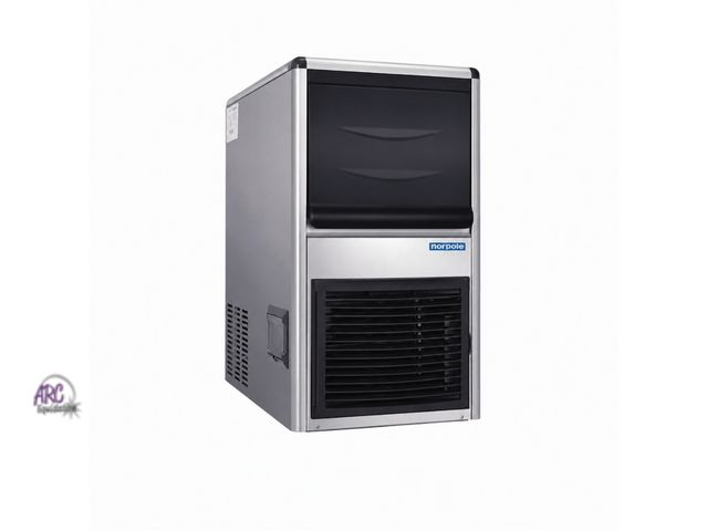 Lot 56-791465 - New. Powers on. No further testing. Retail $1263. Norpole 90 lbs. Freestanding Ice Maker in Stainles...