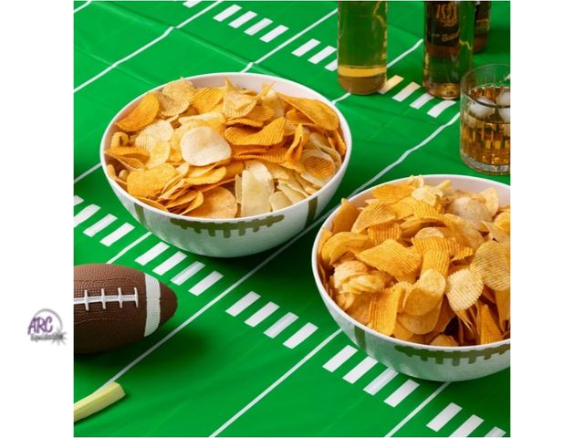 Lot 56-711927 - New Cook With Color 2pc Football Bowls. 10" x 10" x 4"