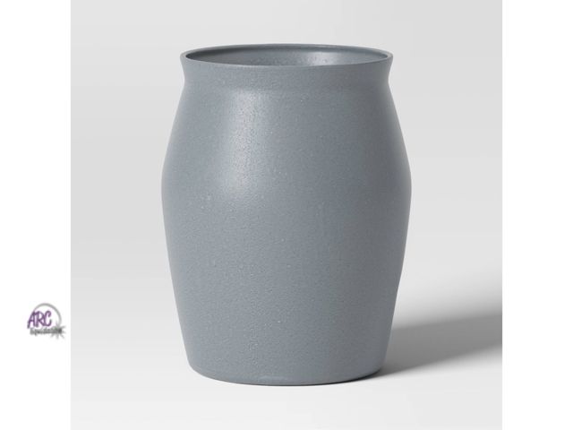 Lot 56-292513 - NEW Speckled Composite Indoor Outdoor Planter Pot Charcoal Gray 20”  - Threshold