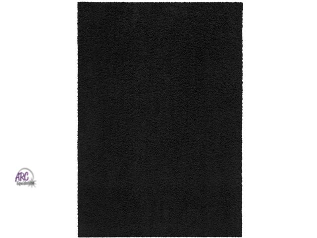 Lot 56-276551 - New MainstaysTraditional Solid Black Shag Indoor Area Rug, 7'x10'