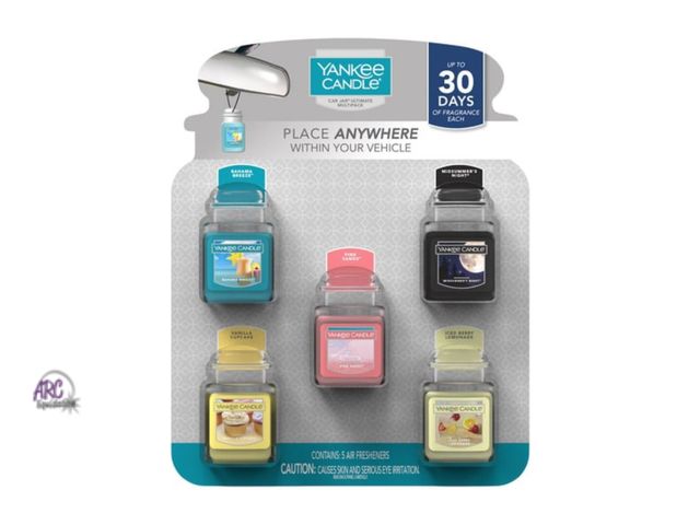 Lot 56-299914 - NEW OPEN PACKAGE Yankee Candle Car Jar Ultimate Air Freshener Multipack (4 pack missing pink sand fr...