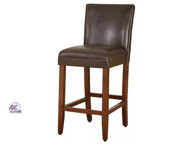 Lot 56-787823 - New in box. 29" Faux Leather Barstool - HomePop