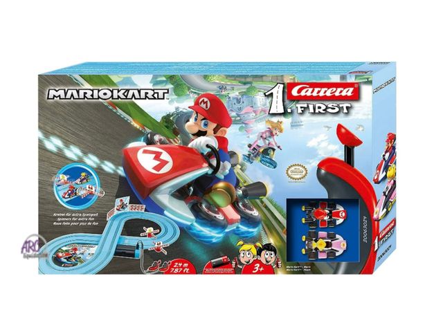Lot 56-142830 - New Carrera Mario Kart Mario vs. Peach First Beginner Slot Car Racing Set