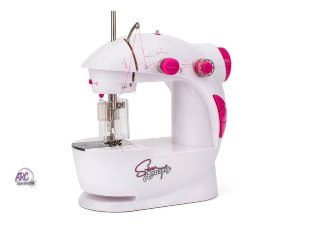 Lot 56-117124 - New Sew Amazing Sewing Station Kit for Kids Starter Sewing Machine with Foot Pedal Sewing Kit Creati...