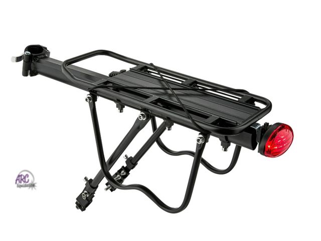 Lot 56-641551 - New - Ozark Trail Aluminum Adjustable Rear Bike Rack with Tailight