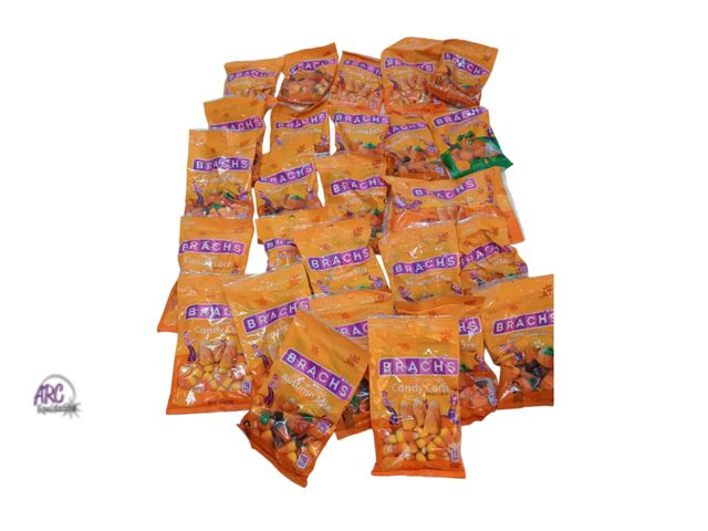 Lot 56-791313 - 27 bags brachs classic candy corn bags. Different varieties. Mixed dates. Exp March, June and July