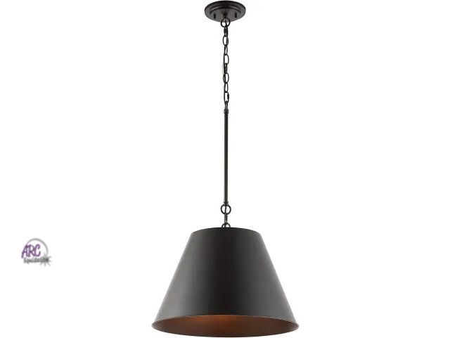 Lot 56-504410 - NEW-JONATHAN Y JYL7587A Henry 17.88" 1-Light Industrial Farmhouse Iron LED Pendant Coastal Contempor...