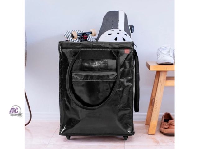 Lot 56-128961 - New in Box CleverMade Rolling Laundry Hauler -Holds 75lbs/90L - Black