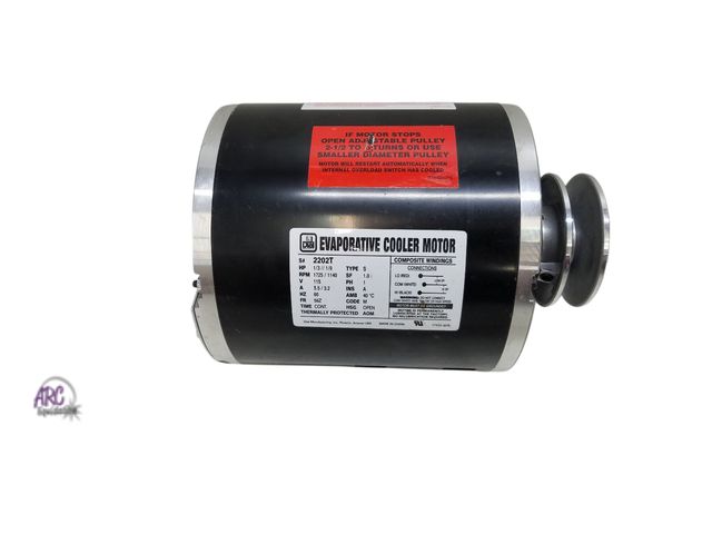 Lot 56-496765 - Open Box - Not Tested - DIAL - 2-Speed 1/3 HP Evaporative Cooler Motor With Pulley