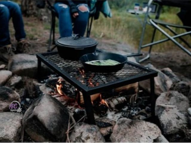 Lot 56-758660 - New in box. Heavy-Duty folding Camp Grill