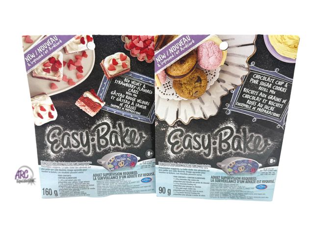 Lot 56-616030 - New - Lot of 3 - 2 Easy-Bake Ultimate Oven Refill Mix for red velvet and strawberry-flavored cakes. ...