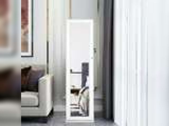 Lot 56-399683 - Damaged For Parts and Repair,Free Standing Mirror And Jewelry Box