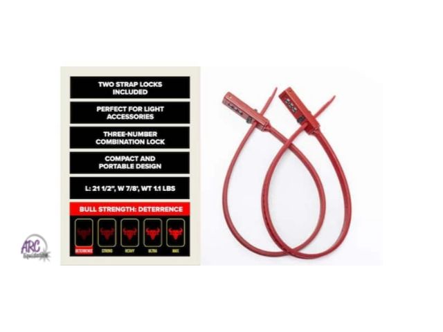 Lot 56-765851 - New doublelock BADGER, Strap Lock 2-pk. Flexible Combination Zip Tie Locks 19 in. usable Heavy Duty ...