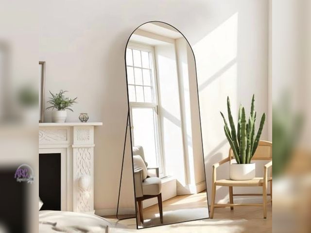 Lot 56-739819 - New in box. Arched Mirror Full Length,21"x64" Body Wall Mirrors with Shatter-Proof Glass. Hand on wa...