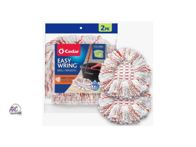 Lot 56-240565 - New In Package - 2 Pack O-Cedar Easywiring Refill Mop Heads (Fits Only O-Cedar Easywiring)