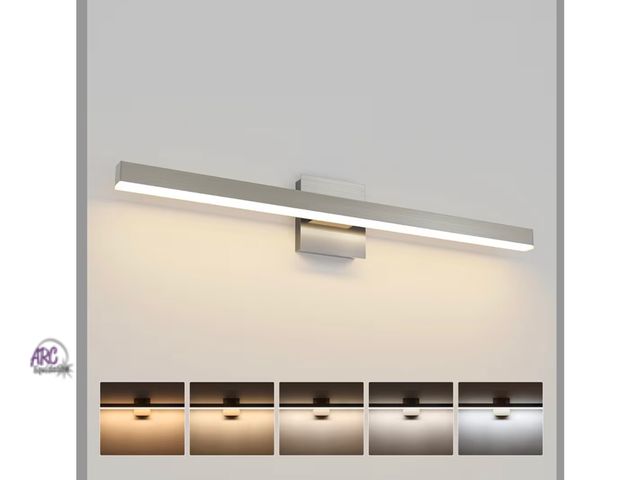 Lot 56-637951 - New - Joossnwell Brushed Nickel Vanity Light for Bathroom Lighting Fixtures Over Mirror Modern Bath ...
