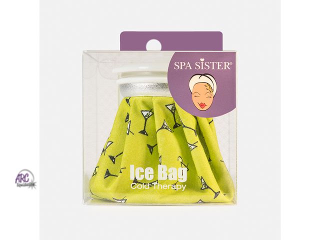 Lot 56-128327 - New Spa Sister Small Ice Bag For Cold Therapy (Green Martini Design)