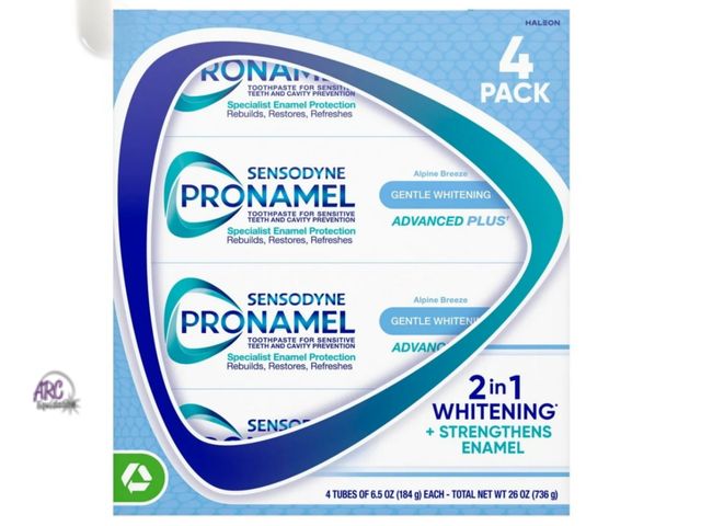 Lot 56-341261 - New in box Sensodyne Pronamel Gentle Whitening Advanced Toothpaste, 6.5 Ounce (Pack of 4)
