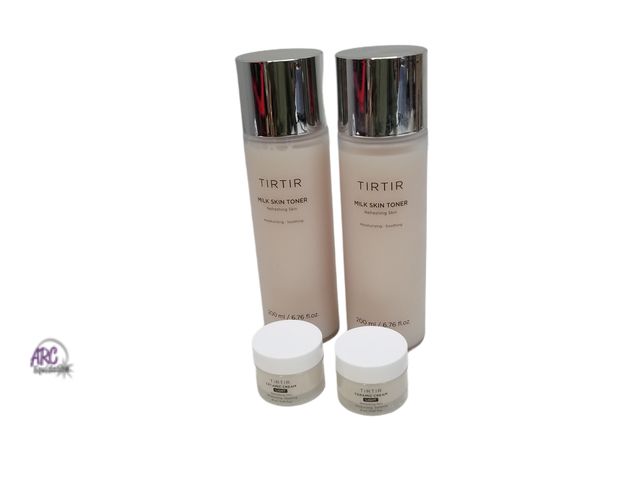 Lot 56-463661 - New Out of Package -  Set Of 2 TIRTIR Milk Rice Skin Toner 200ml ( 6.8 oz )  + 2 Ceramic Cream 15 ml...