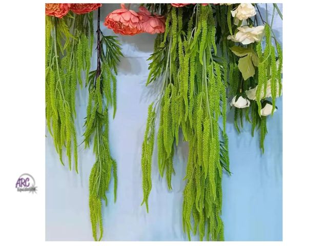 Lot 56-123025 - New Artificial Amaranthus 31" Faux Lover's Tears Fake Hanging Green Plants for Floral Arrangement (8...