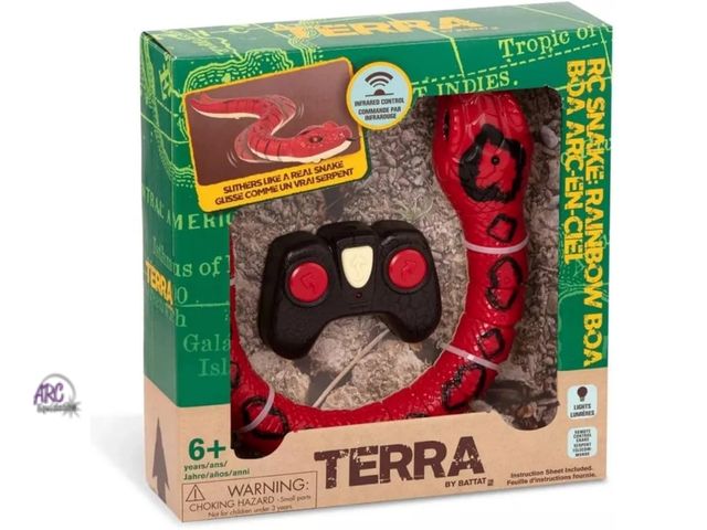 Lot 56-562930 - NEW-Terra by Battat RC snake: rainbow boa