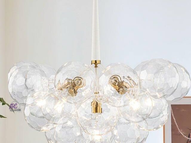 Lot 56-454840 - New in box bed to be hard wired unable to test 
Alma 6-Light 29.5 in.W Gold/White/Soccer Glass Clust...