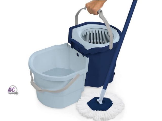 Lot 56-746550 - New in box. Casabella Clean Water Microfiber Spin Mop with 2-Bucket System