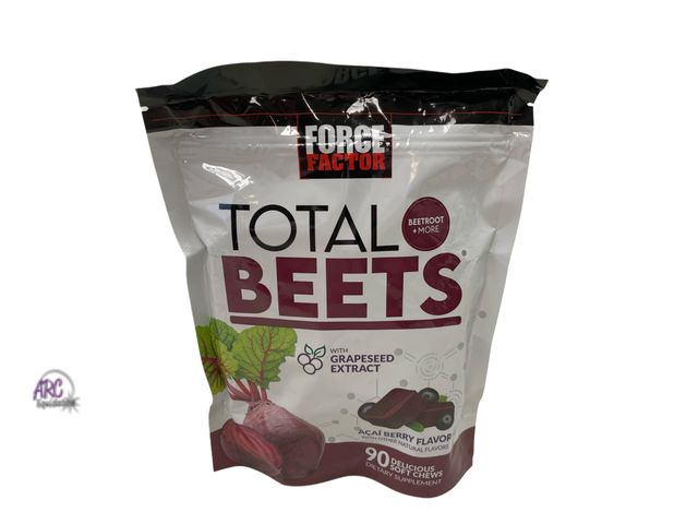 Lot 56-168314 - New Force Factor Total Beets with Grapeseed Extract Açaí Berry Flavor 90 Delicious Soft Chews Dietar...