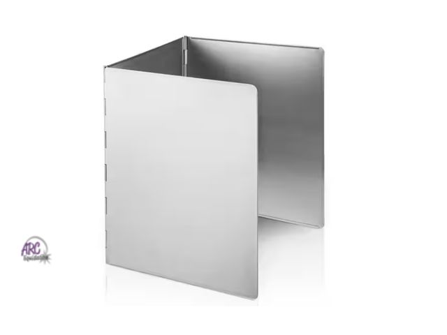 Lot 56-240065 - New In Box - 3 Sided Splatter Guard Anti Splatter Shield Stainless Steel Oil Splatter Guard for Stov...