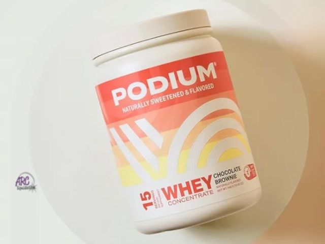 Lot 56-365398 - New/Sealed Podium Nutrition Whey Protein Powder, Vanilla Ice Cream, 22g Protein Per Serving with Dig...