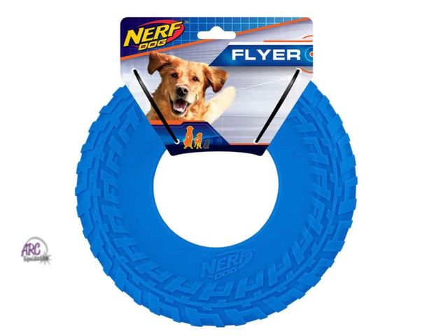 Lot 56-154512 - New Nerf Dog Tire Flyer Dog Toy Frisbee, Blue