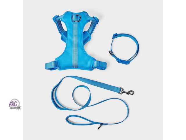 Lot 56-274810 - NEW Reflective, Adjustable and Reinforced Stitching Comfort Walk Dog Collar L, Harness XL, &amp; Lea...