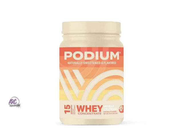 Lot 56-285012 - New/Sealed Podium Nutrition Whey Protein Powder, Vanilla Ice Cream, 22g Protein Per Serving with Dig...
