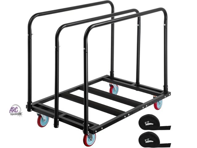 Lot 56-756650 - New in box.  Folding Table Cart, 5" Swivel Wheels Heavy Duty Table Dolly, Drywall Dolly Cart w/ 2000...