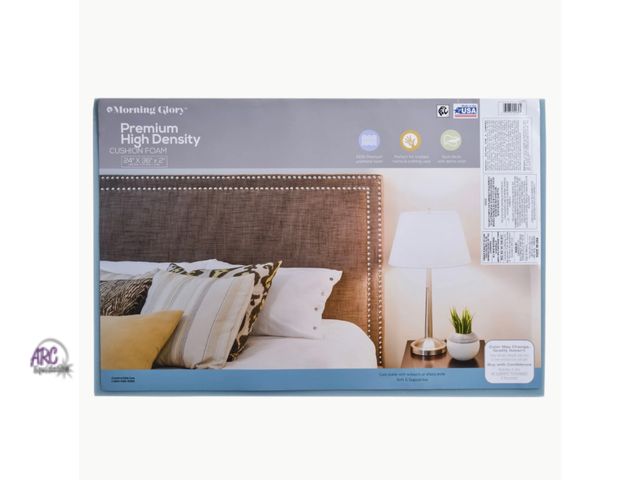 Lot 56-158051 - New Morning Glory High Density Craft and Cushion Foam, 24" x 36" Rectangle x 2" Thick, 1 Each. Blue