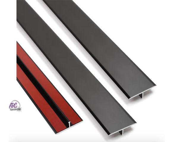 Lot 56-323650 - New in box Metal Floor Transition Strips for Doorways, Self-Adhesive Aluminum T-Molding Threshold, f...