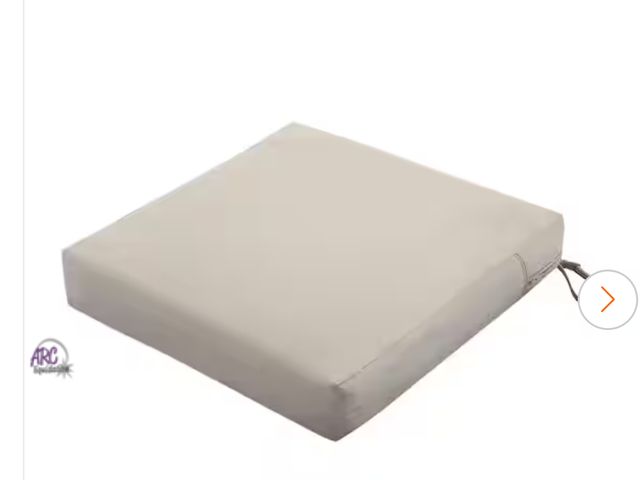 Lot 56-597899 - NEW-Ravenna Mushroom 25 in. W x 25 in. D x 5 in. T Deep Seating Outdoor Lounge Chair Cushion