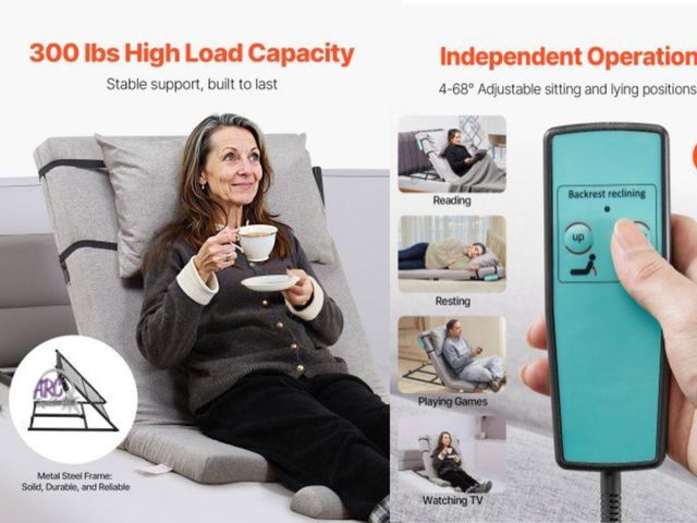 Lot 56-752998 - New in box. Electric Lifting Backrest 300 lbs 4-68° Adjustable Lifting Bed Backrest