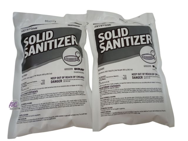 Lot 56-707327 - New 2000 tablets ecolab keystone solid tablet sanitizer for water for restaurant, bar home, and more...