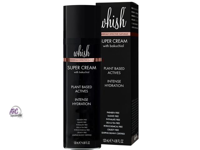 Lot 56-375365 - NEW IN BOX Whish Super Cream Face &amp; Body w/ Bakuchiol 4.06 fl oz / 120 mL Helps reduce the appea...