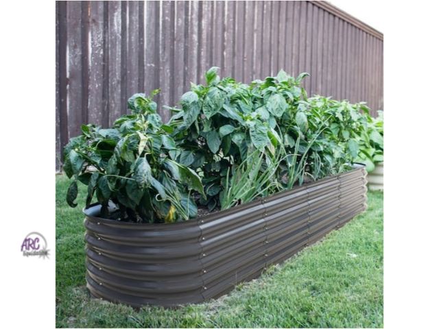 Lot 56-561243 - NEW-VEIKOUS Dark Gray Galvanized Steel Raised Garden Bed 9-in-1 Planter Box Outdoor, 96 in. L x 24 i...