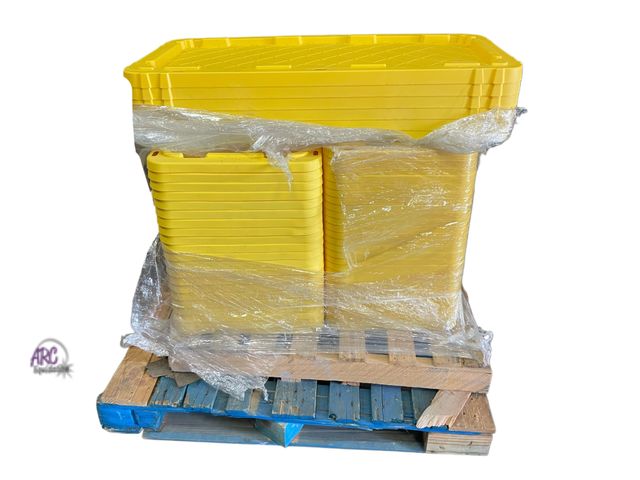 Lot 56-163613 - Palette of 49 HDX Yellow Tote Lids