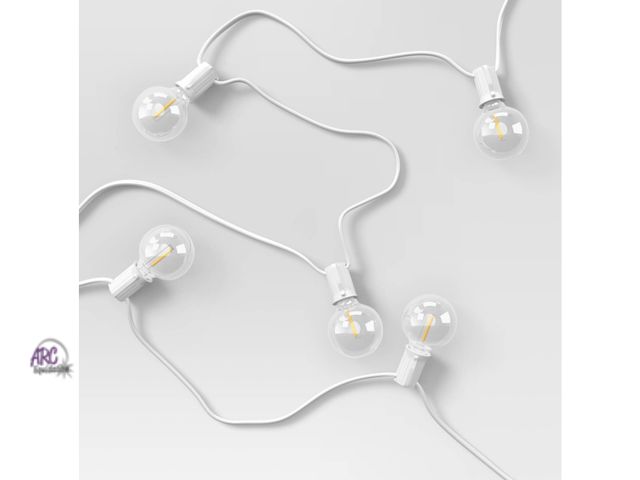 Lot 56-627349 - New - Room Essentials 20ct LED Outdoor Globe String Lights Warm White 15 ft