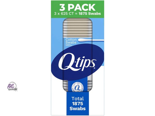Lot 56-646651 - New - Q-tips Cotton Swabs, 1,875 Count