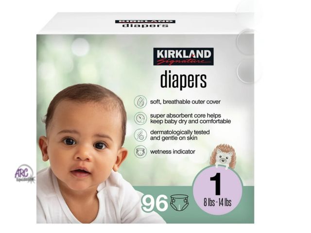 Lot 56-335751 - New in box Kirkland Signature Diaper, Size 1, 96 Count