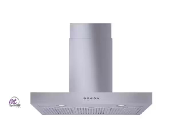 Lot 56-614661 - New Opened Box - Vissani Lora 30 in. 350 CFM Convertible T-Shape Wall Mount Range Hood in Stainless ...