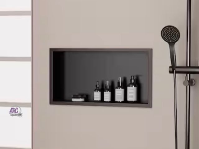 Lot 56-613261 - New Opened Box - 30 in. W x 12 in. H x 4 in. D Waterproof Recessed Shower Niche Space-Saving Storage...