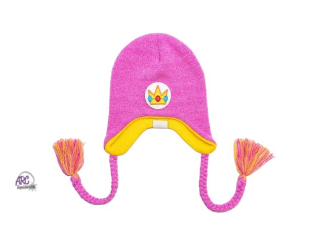 Lot 56-500034 - NEW-Super Mario: Princess Peach Knit Beanie-PINK/YELLOW