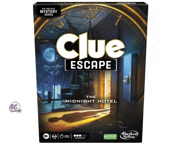 Lot 56-313230 - New, Clue Escape: The Midnight Hotel Board Game, 1-Time Solve Escape Room Games, Halloween Mystery G...